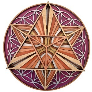 Mandala madera merkaba