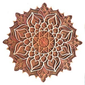 mándala madera multicapa