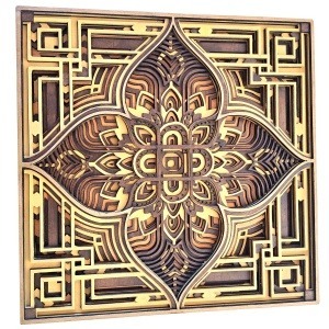 mándala madera multicapa