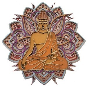 mándala madera multicapa