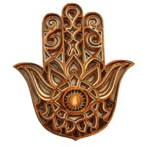 Mano de Fátima madera