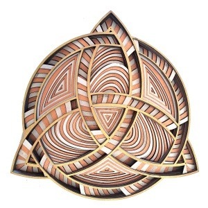 como mandala de madera multicapa