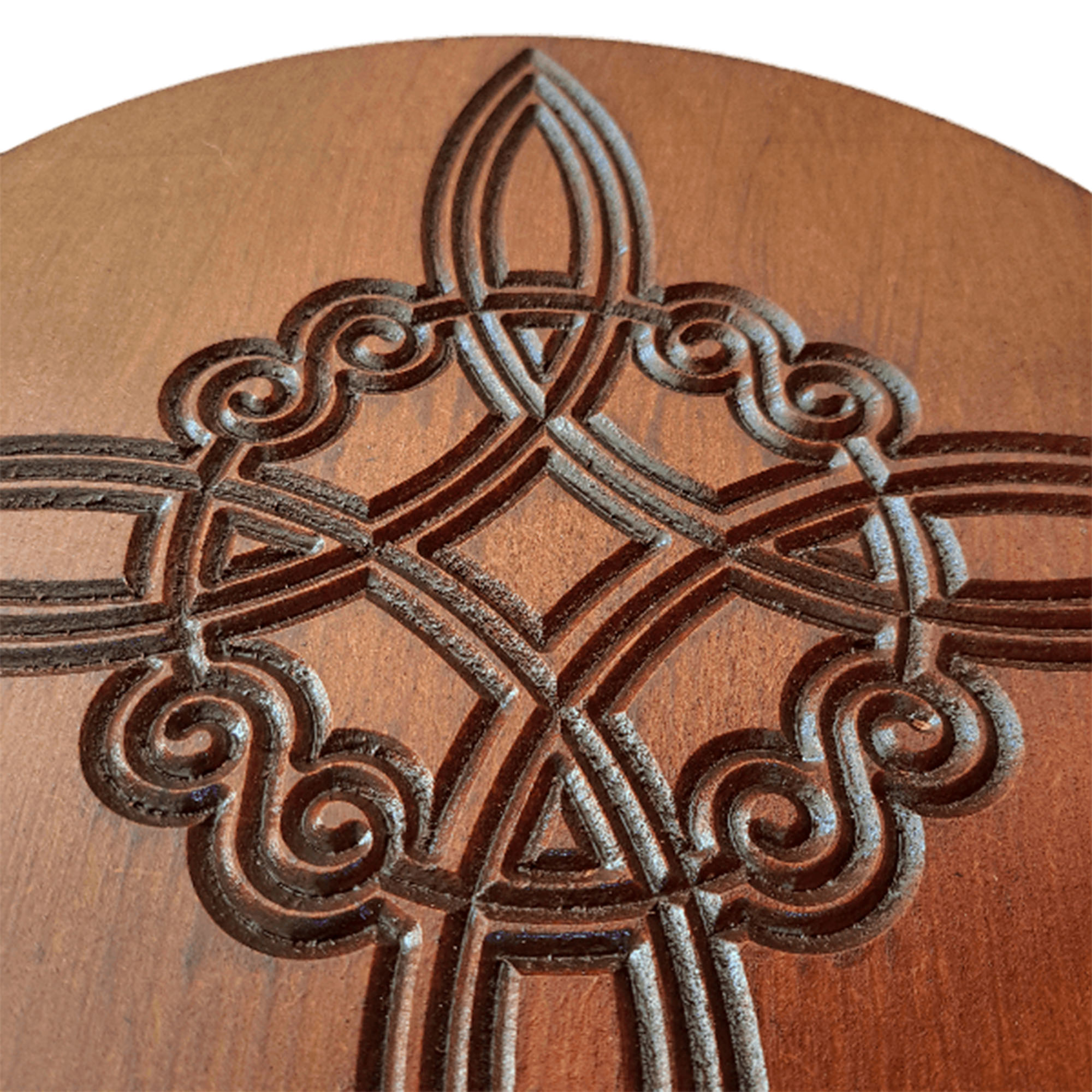 Símbolo Nudo de Brujas fabricado en madera de forma artesanal Ø30 centímetros Cod. 13 - Imagen 3