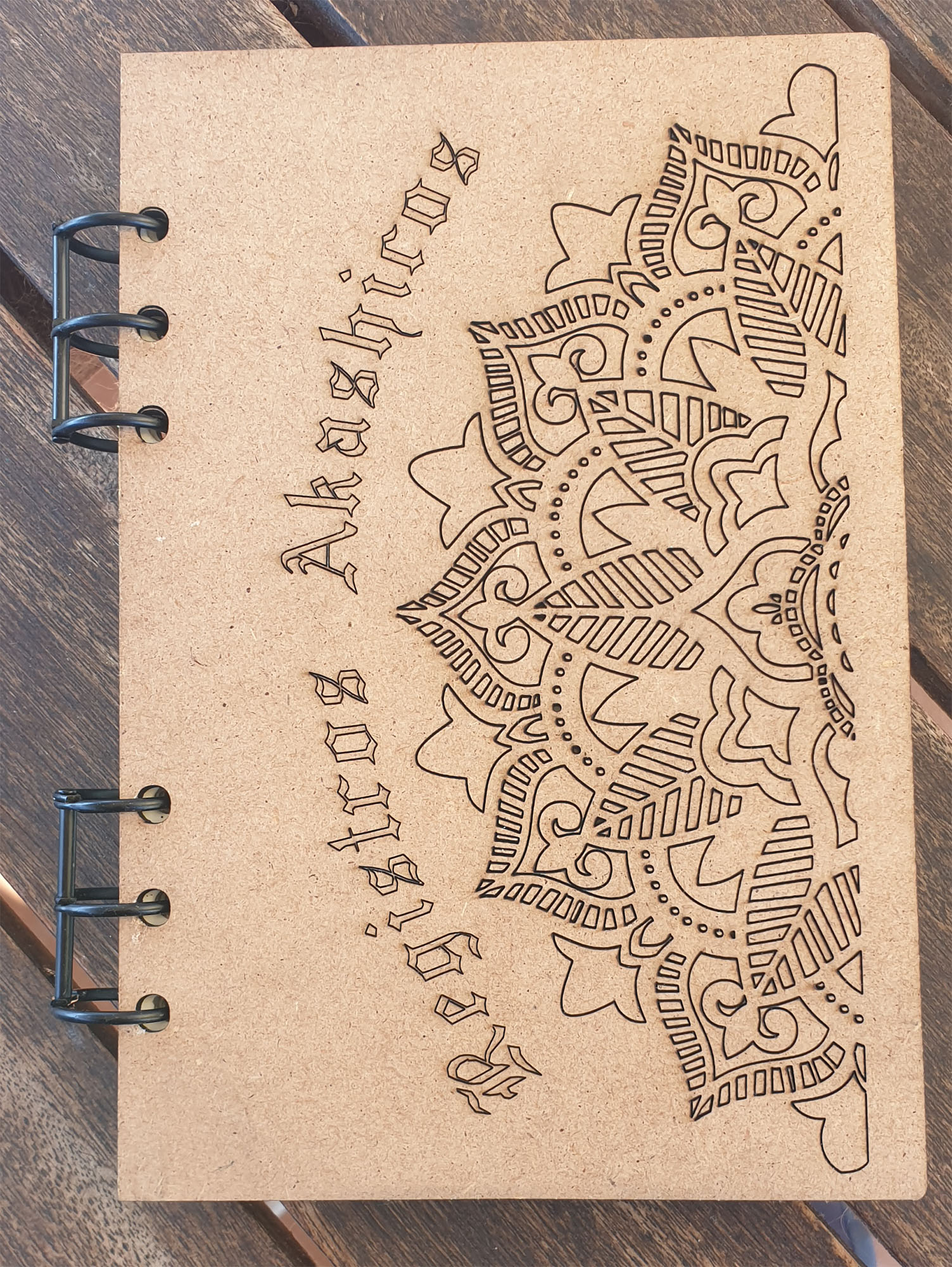 Libreta akashicos madera