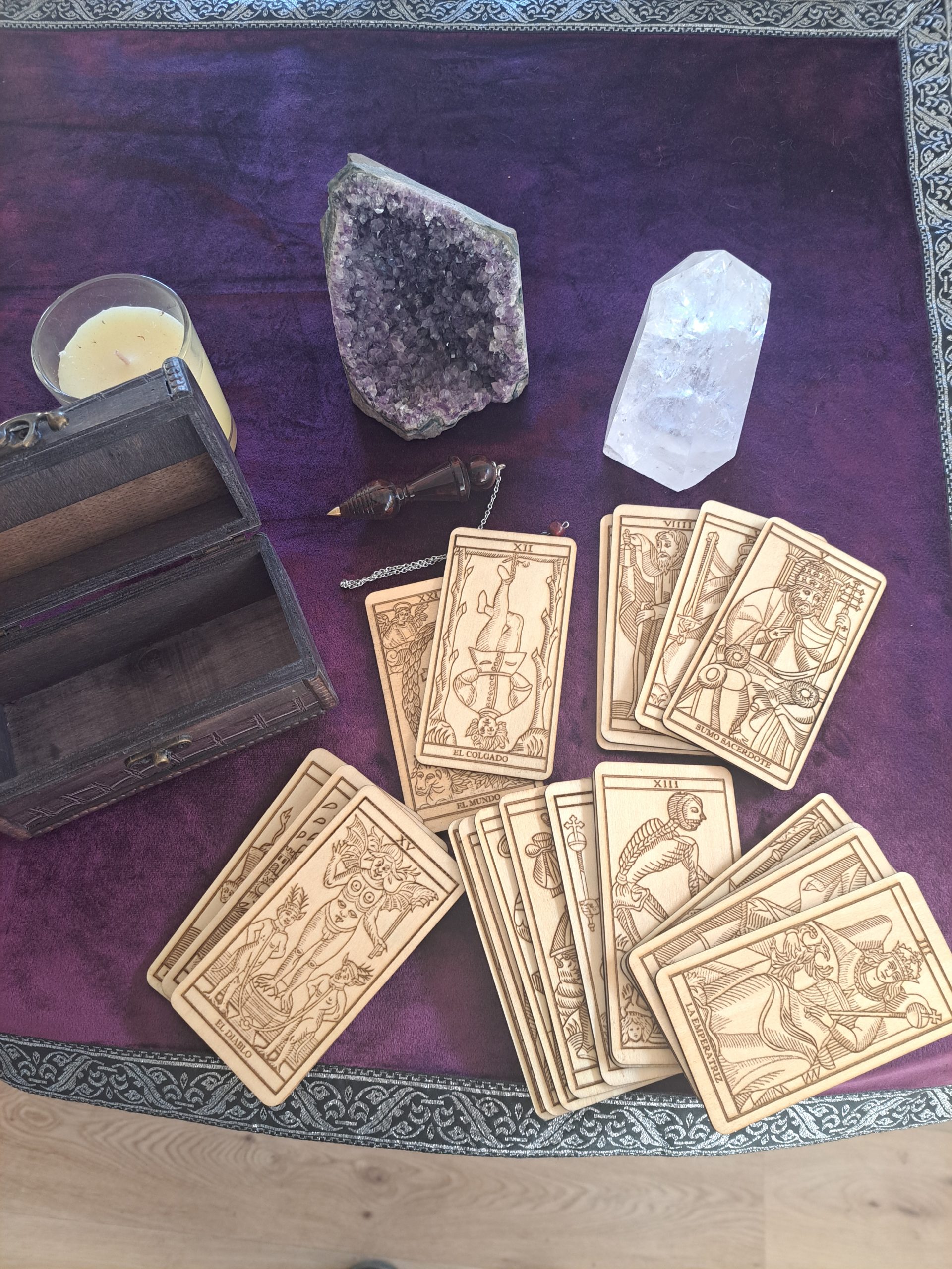 Baraja 22 Arcanos mayores fabricada en madera - Imagen 4