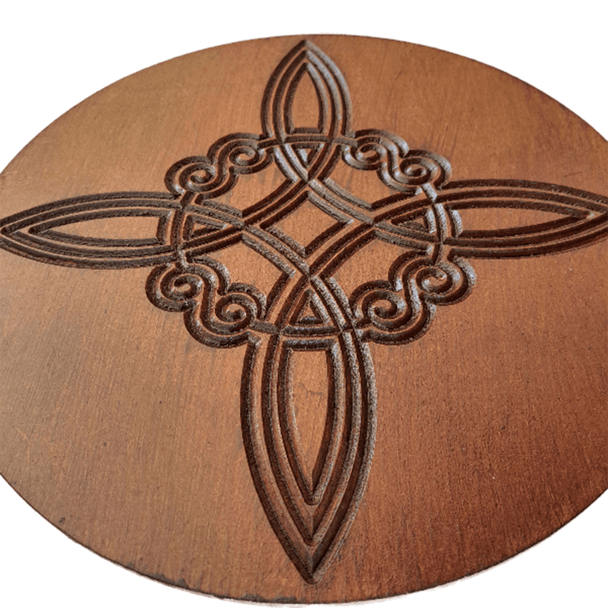 Símbolo Nudo de Brujas fabricado en madera de forma artesanal Ø30 centímetros Cod. 13 - Imagen 2