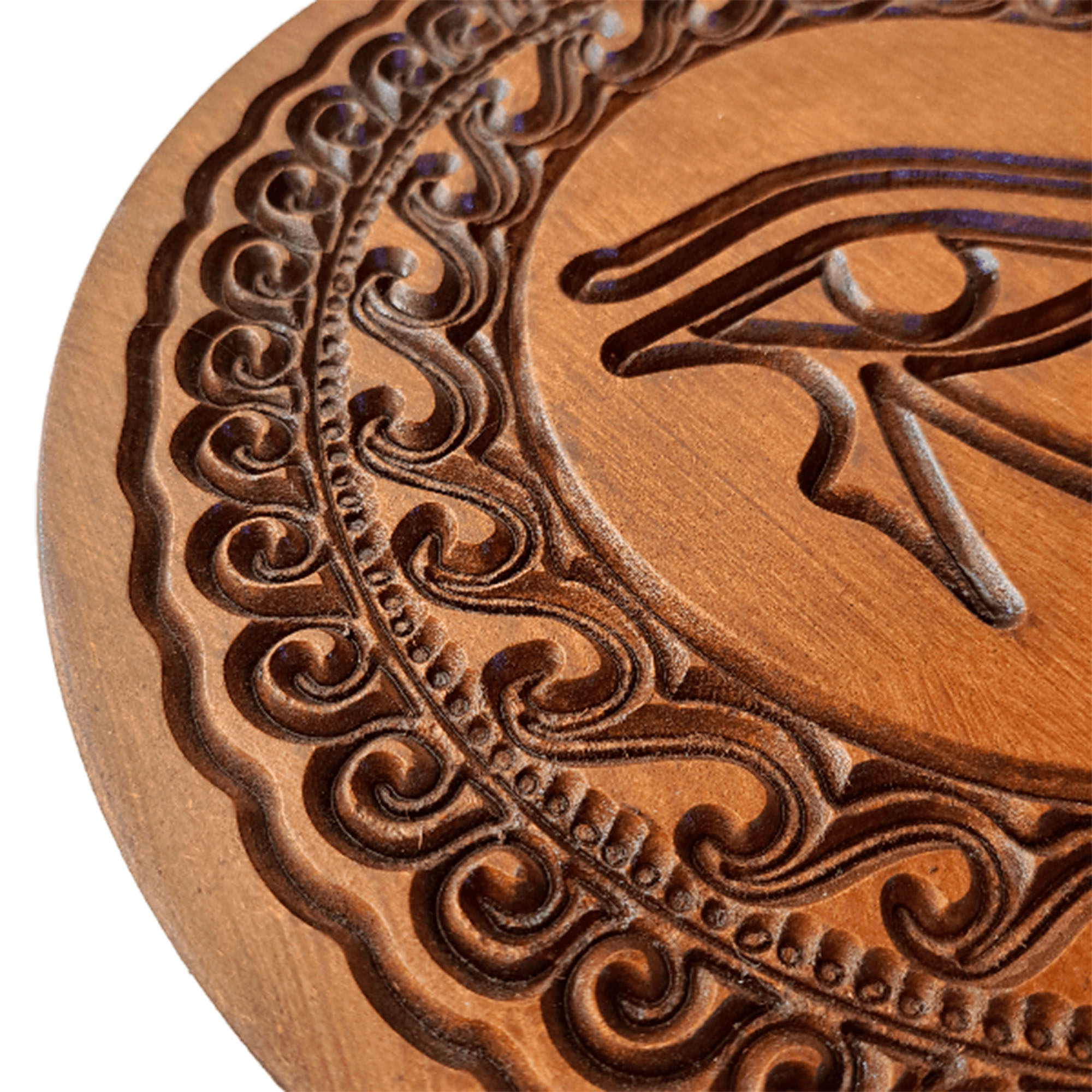 Símbolo de Horus en madera de forma artesanal Ø30 centímetros Cod. 14 - Imagen 3