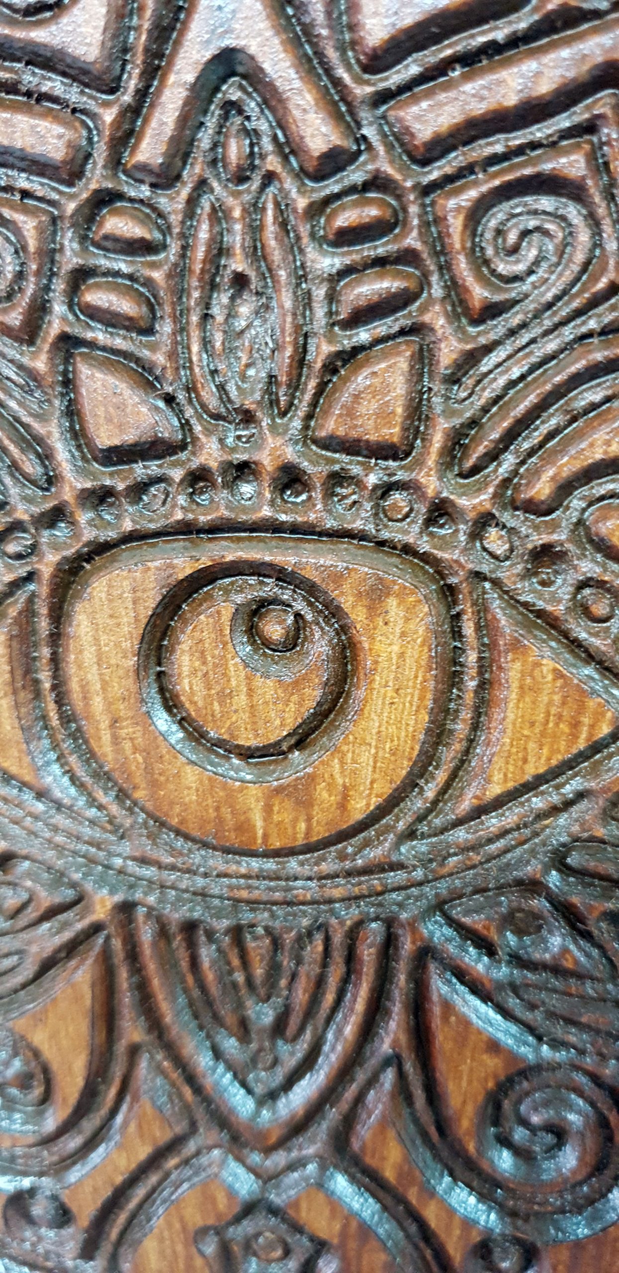 Símbolo Mano de Fátima fabricado en madera de forma artesanal , altura 30 centímetros Cod. 9 - Imagen 7