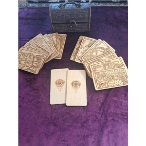 Baraja tarot 22 arcanos en madera