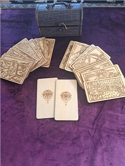 Baraja tarot 22 arcanos en madera
