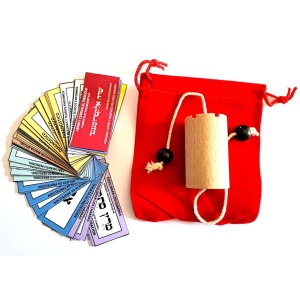 péndulo hebreo con etiquetas en color