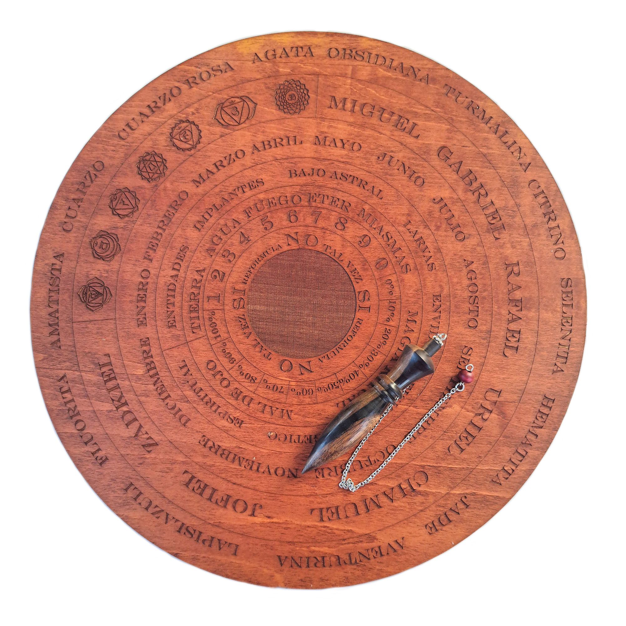Tabla para radiestesia de madera en Español | 30 centímetros - Imagen 2