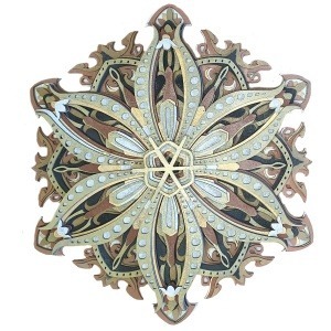 como mandala madera multicapa